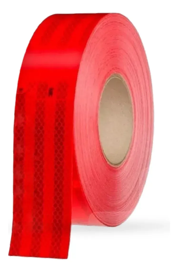 Cinta Reflectiva 3m Roja Profesional - 5cm X 50m Para Camiones Y Furgones Rojo Rojo img #1