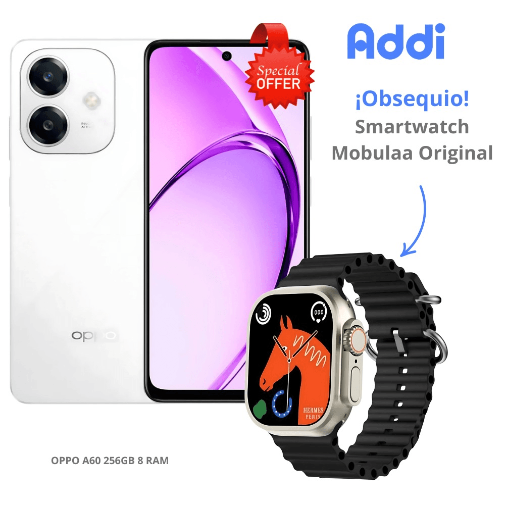 Celular Oppo A60 256GB 8 GB RAM Doble SIM + Obsequio Smartwatch Mobulaa Original img #1