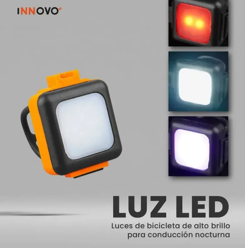 Luces Led De Seguridad Para Bicicleta Recargable Alta Potencia Ipx4 img #5