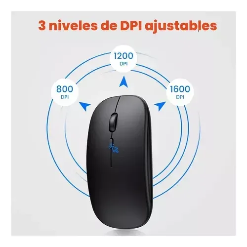Mouse Inalámbrico Pc Laptop Bluetooth Receptor Innovo img #5