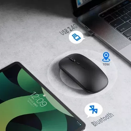 Mouse Inalámbrico Pc Laptop Bluetooth Receptor Innovo img #4