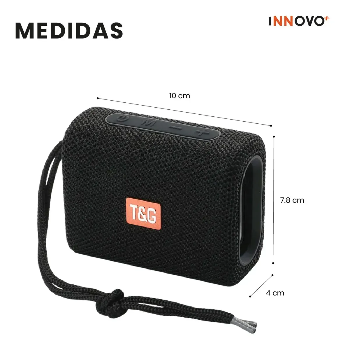 Mini Parlante Bluetooth Negro Tws Impermeable Mp3 Negro img #6