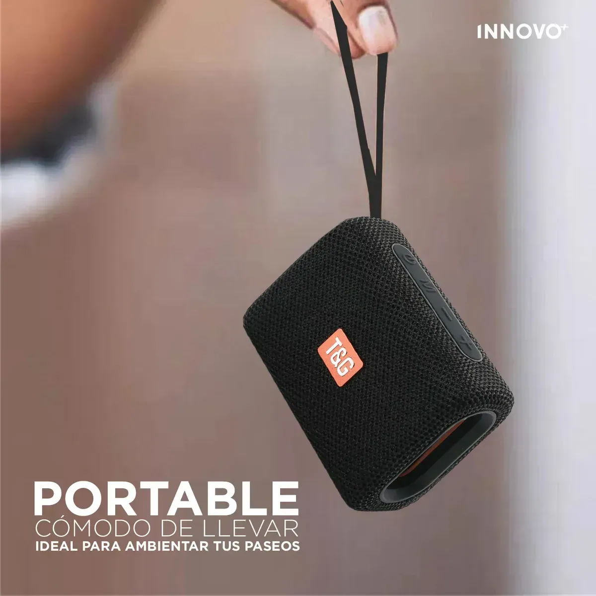 Mini Parlante Bluetooth Negro Tws Impermeable Mp3 Negro img #7