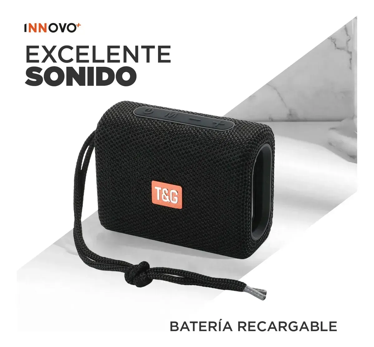 Mini Parlante Bluetooth Negro Tws Impermeable Mp3 Negro img #2