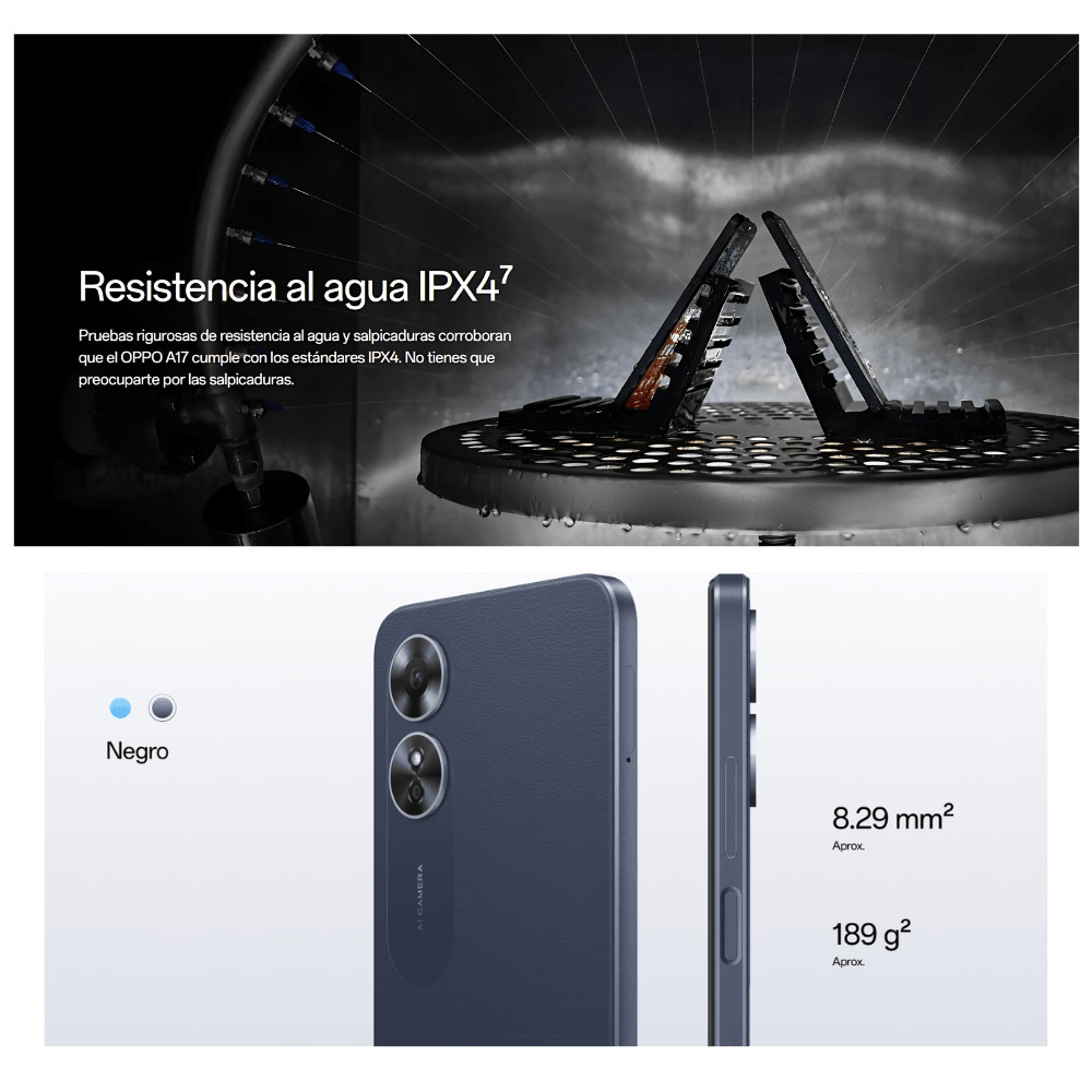 Celular Oppo A17 64GB 4GB RAM + Obsequio Smartwatch Mobulaa Original img #4