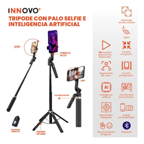 Palo Selfie Trípode Ia Inteligente Seguimiento Bluetooth 180 img #3