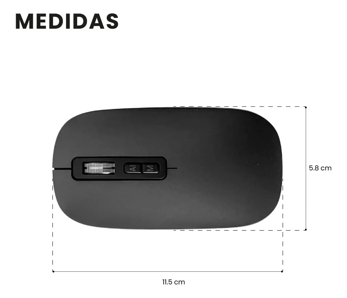 Mouse Inteligente V16 Con Ia: Dictado Por Voz Bluetooth Negro img #4