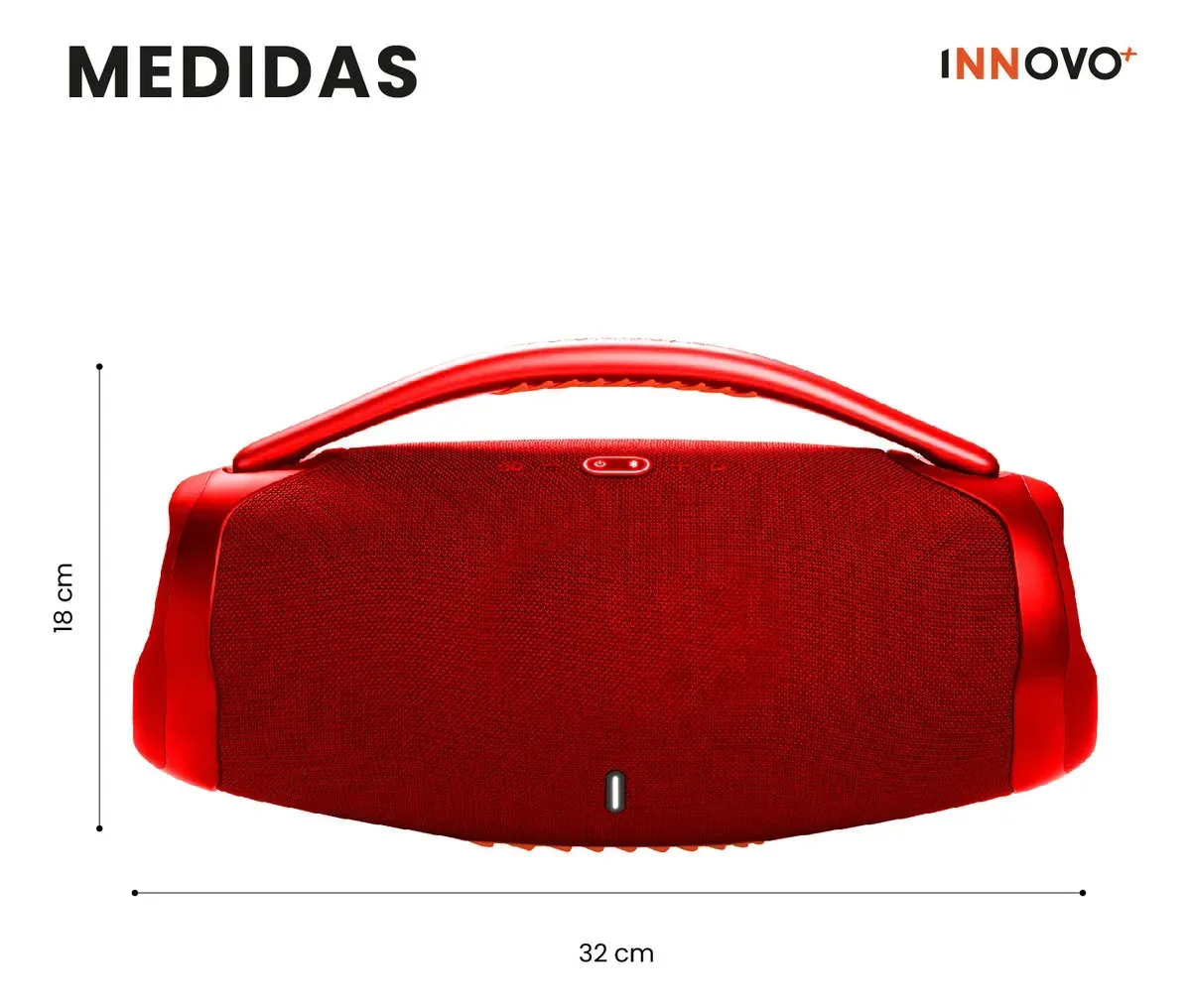 Parlante Bluetooth Booms Box 3 40w Portátil Rojo img #2
