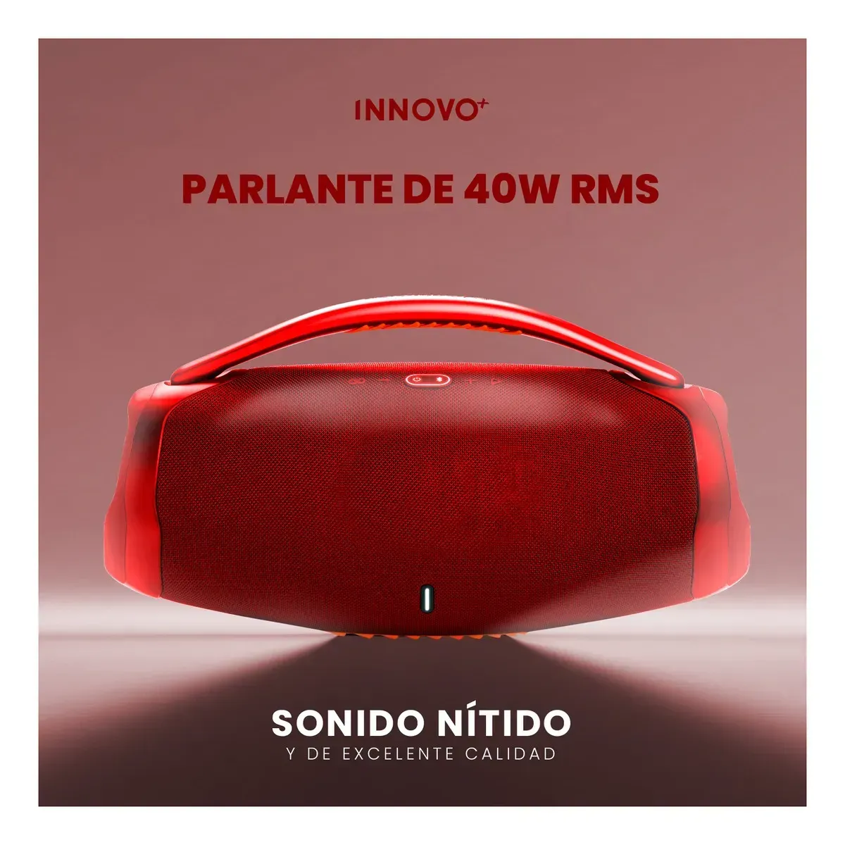 Parlante Bluetooth Booms Box 3 40w Portátil Rojo img #1