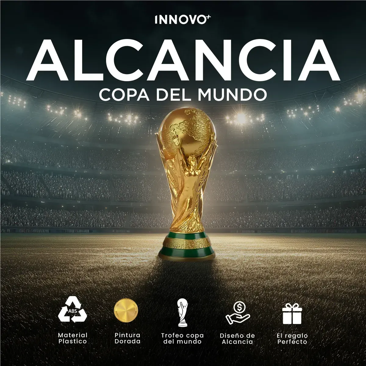 Alcancía Trofeo Copa Del Mundo 30cm Mundial Dorado Mundial Dorado img #7