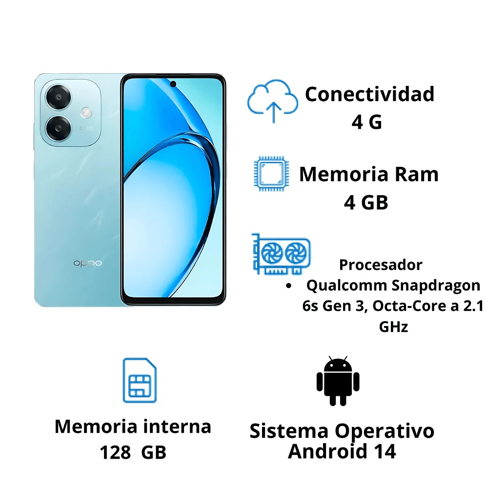 Celular Oppo A20 128GB 4GB RAM + Obsequio Reloj Mobulaa Original img #5