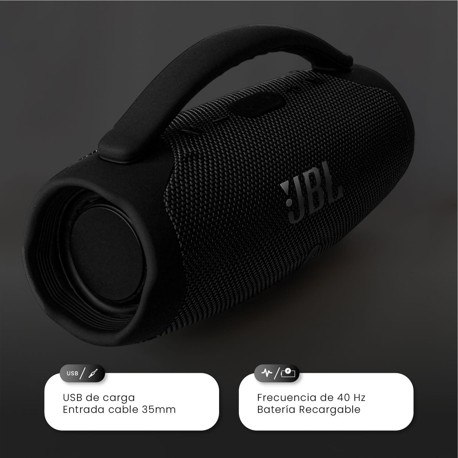Parlante Mini Boom Bluetooth Inalámbrico Negro Innovo img #2