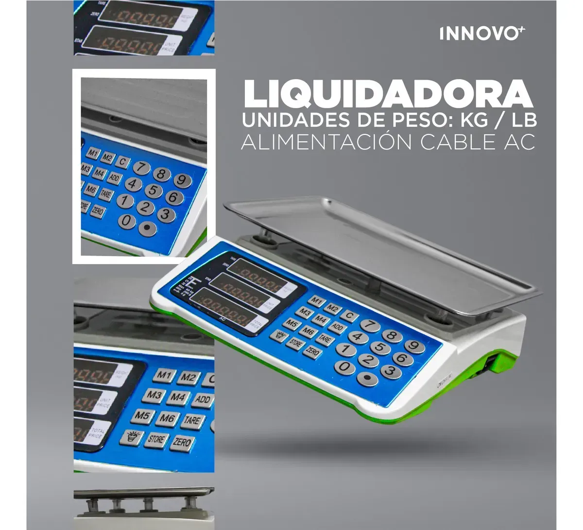 Báscula Digital Comercial 60kg Pesaje Preciso Acero Inoxidable Acs img #7