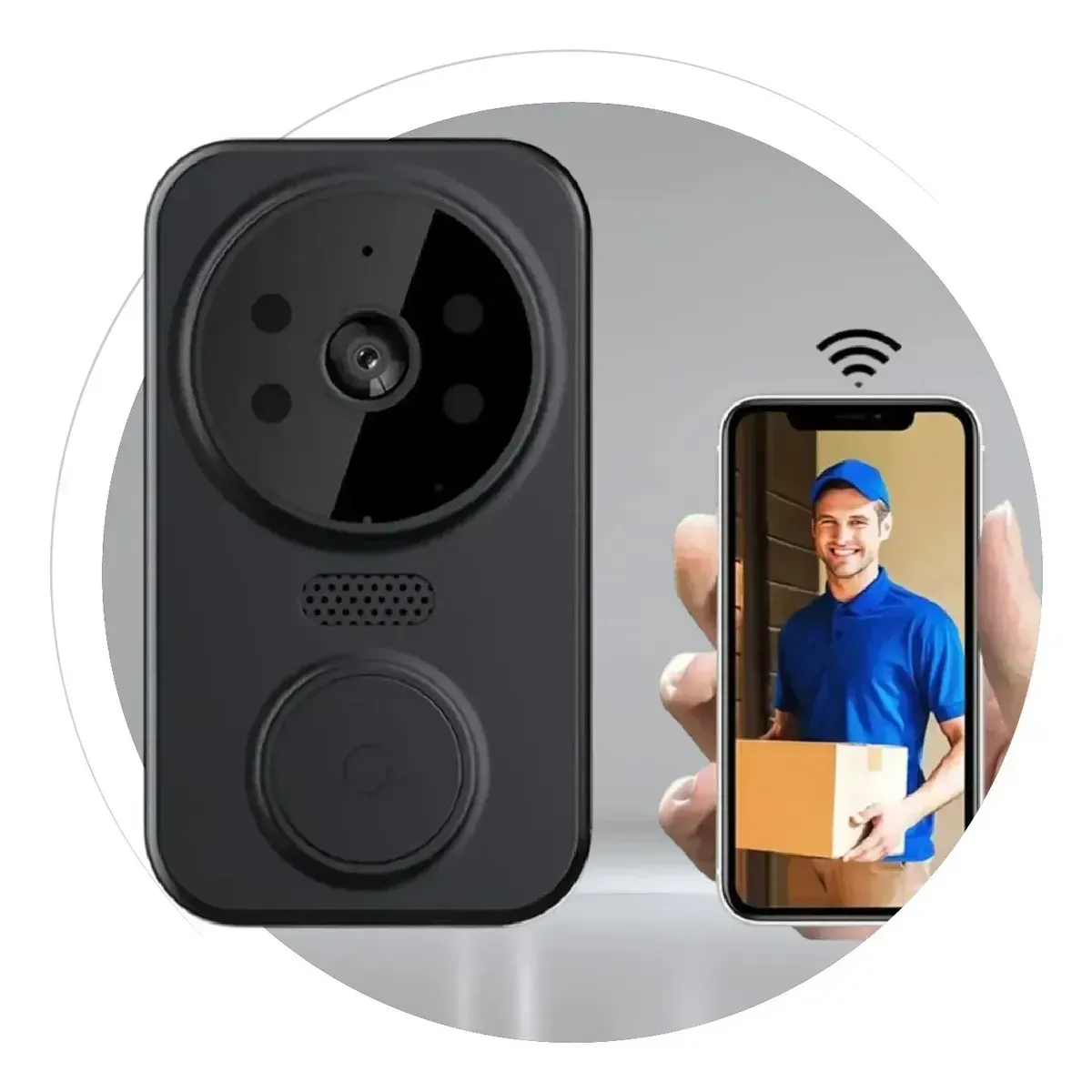 Videoportero Inteligente Wifi Cámara Hd 720 Visión Nocturna Audio Bidireccional Monitoreo img #5