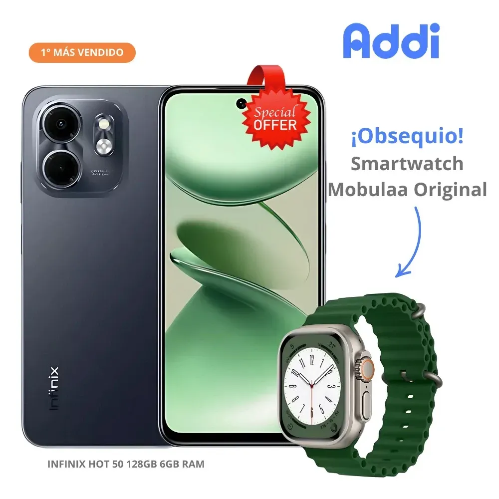 Celular Infinix Smart 9 128GB 6GB RAM + Obsequio Smartwatch Mobulaa img #1