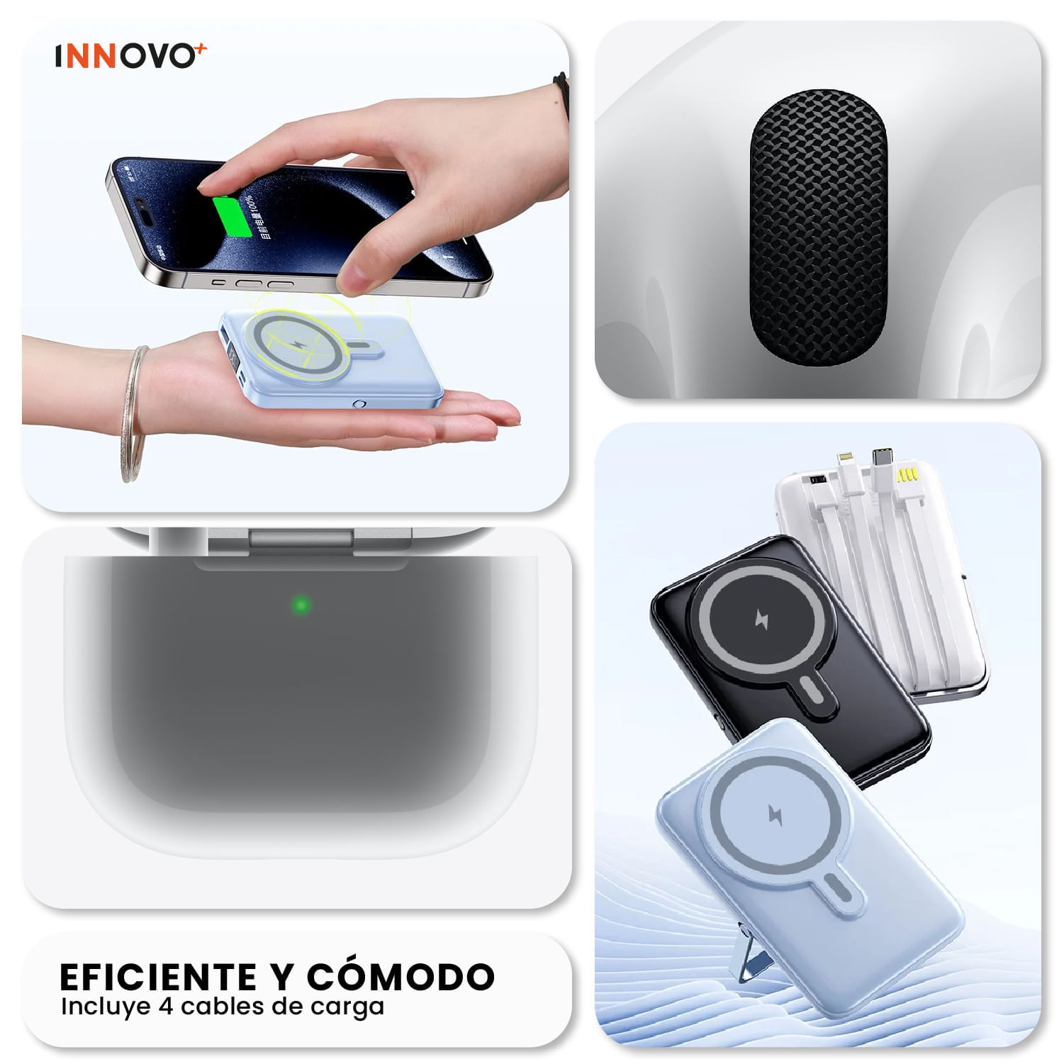 Powerbank Para Iphone Mag Safe 22.5W Carga Rapida + Audífonos Air Pod Tercera img #5