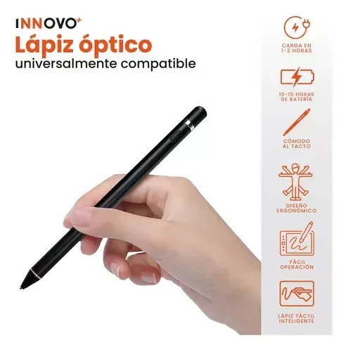 Lápiz Óptico Stylus Pencil Recargable Para Tablet Celulares Hasta 15 Hr Black img #6