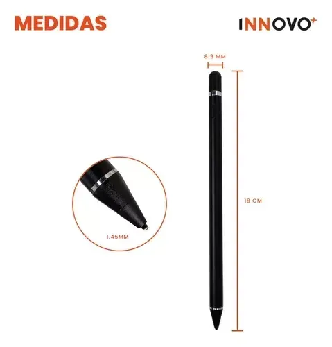Lápiz Óptico Stylus Pencil Recargable Para Tablet Celulares Hasta 15 Hr Black img #3