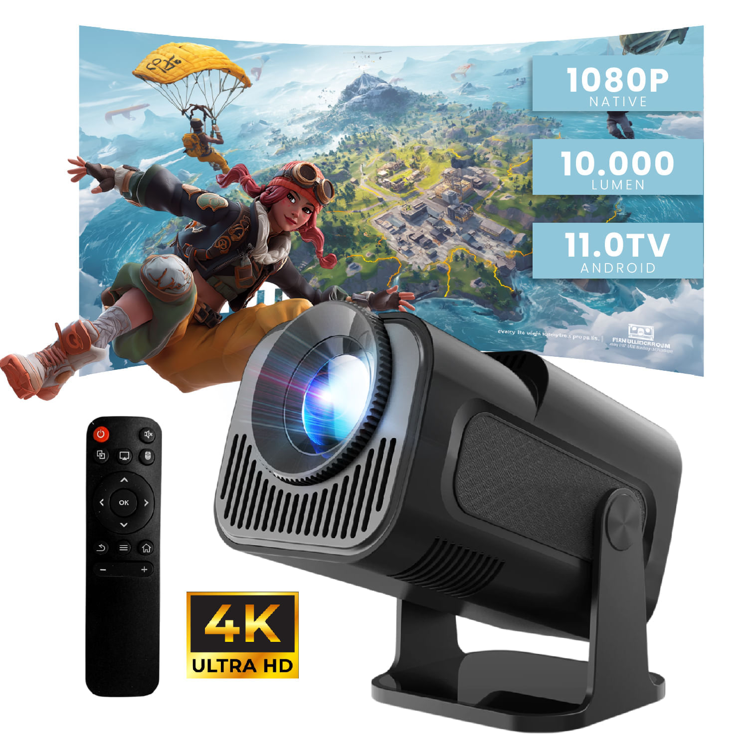 Proyector Smart Hy320 Mini Pro 4k Full Hd Wifi Bluetooth Android 11 Hasta 200 Pulgadas img #1