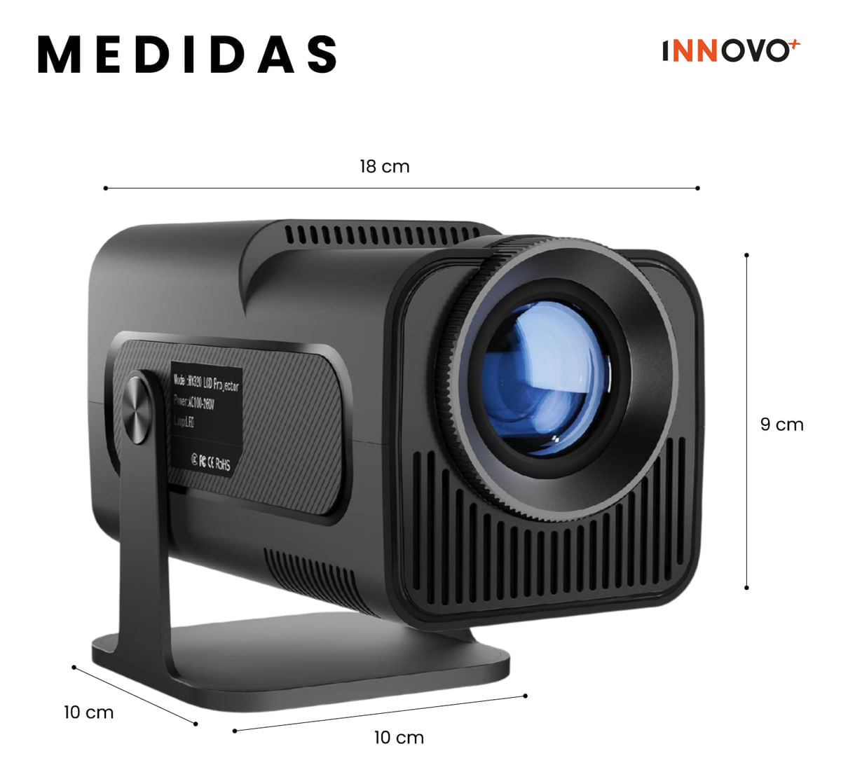 Proyector Smart Hy320 Mini Pro 4k Full Hd Wifi Bluetooth Android 11 Hasta 200 Pulgadas img #3