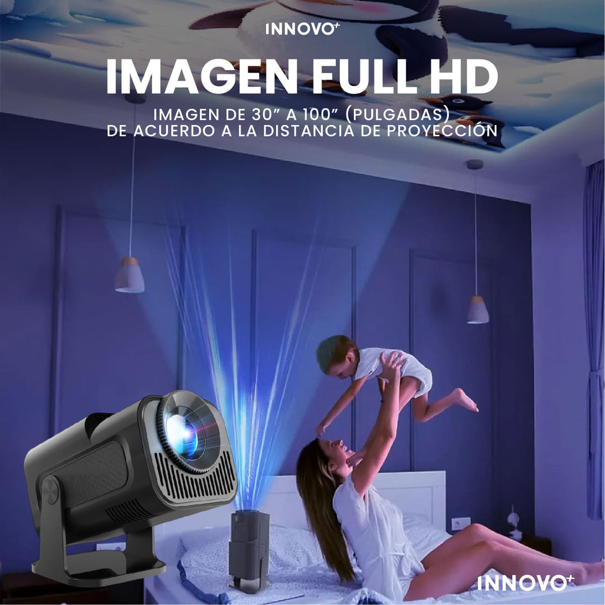 Proyector Smart Hy320 Mini Pro 4k Full Hd Wifi Bluetooth Android 11 Hasta 200 Pulgadas img #4