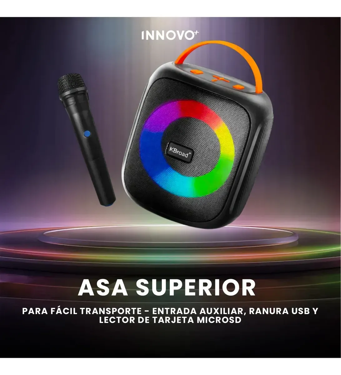 Parlante Bluetooth Karaoke Kts-2387 Micrófono Inalambrico Radio Fm Usb Sd Negro 110v Negro 110v img #7