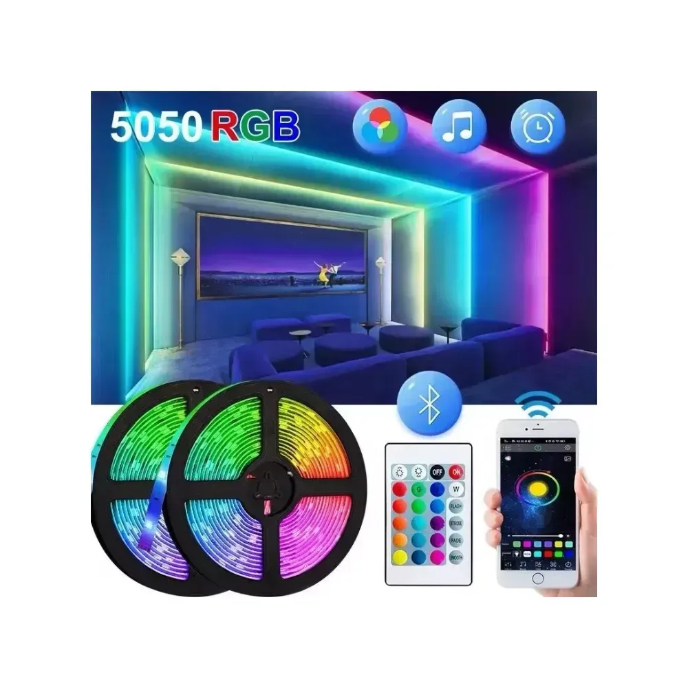 Cinta Led Multicolor Rgb Luz 5 Mts Bluetooth Con App Control img #2