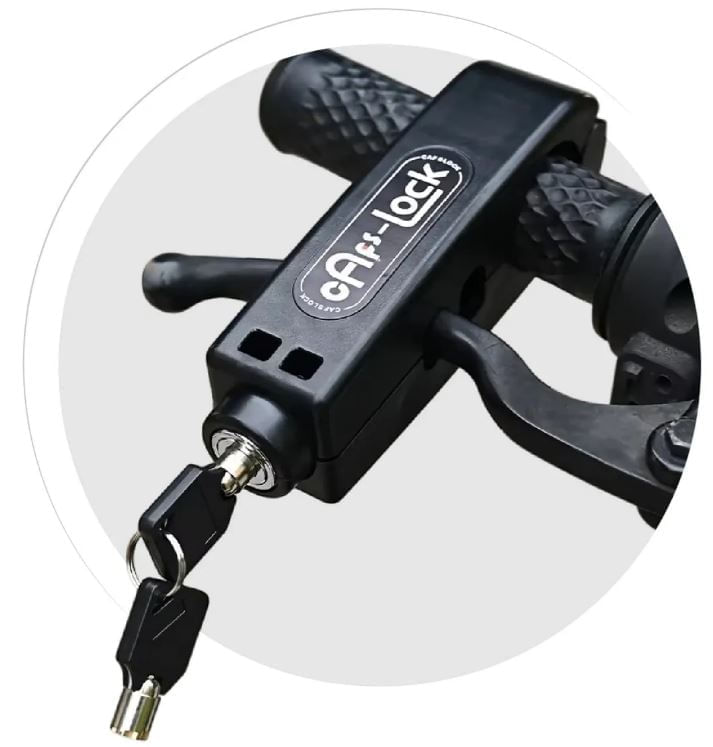 Candado Antirrobo Para Moto Y Bicicleta Manillar Abs Con Llaves Seguridad img #5