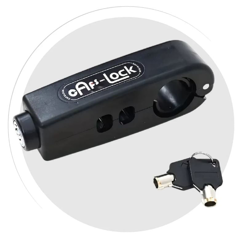 Candado Antirrobo Para Moto Y Bicicleta Manillar Abs Con Llaves Seguridad img #3