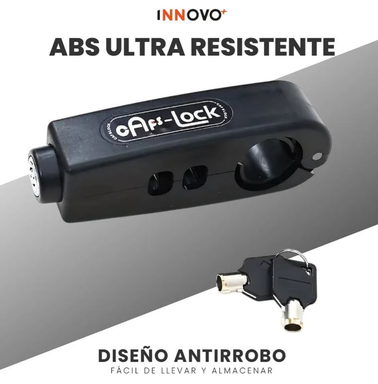 Candado Antirrobo Para Moto Y Bicicleta Manillar Abs Con Llaves Seguridad img #4