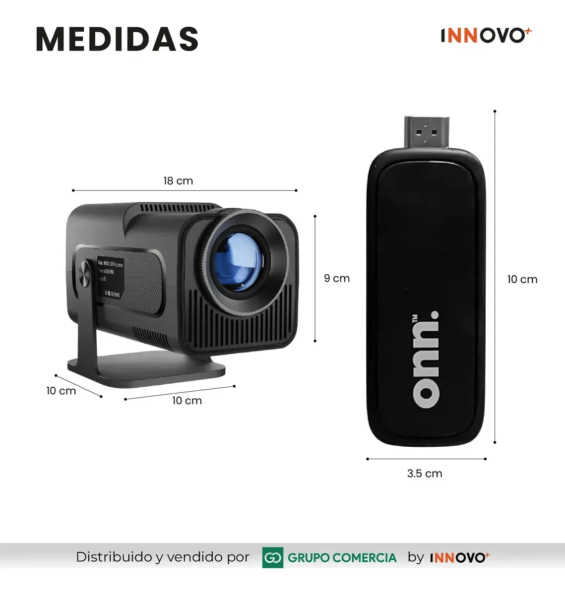 Proyector Android Cine En Casa Hy 320 Con Onn Watch Stick 8k Xuper Incluido Negro 110v Negro 110v img #7