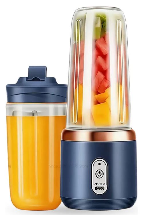 Licuadora Portátil Recargable 300ml Viaje Doble Vaso img #1