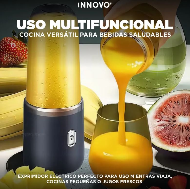 Licuadora Portátil Recargable 300ml Viaje Doble Vaso img #3