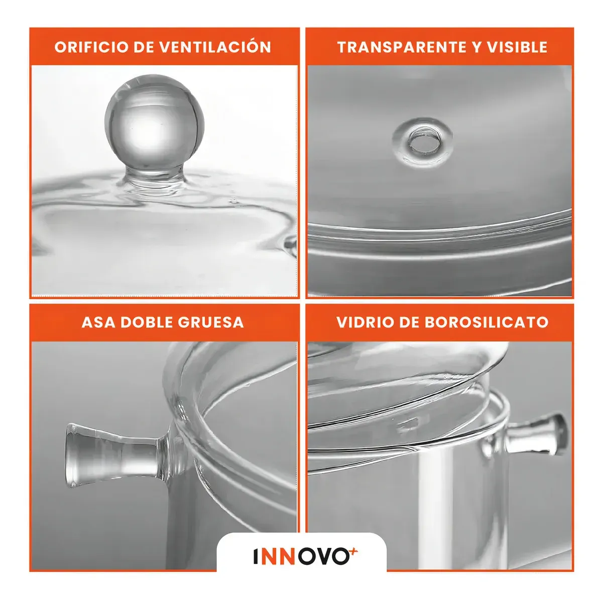 Olla De Vidrio Templado 1500 Ml Transparente Para Altas Temperaturas Inn Home img #5