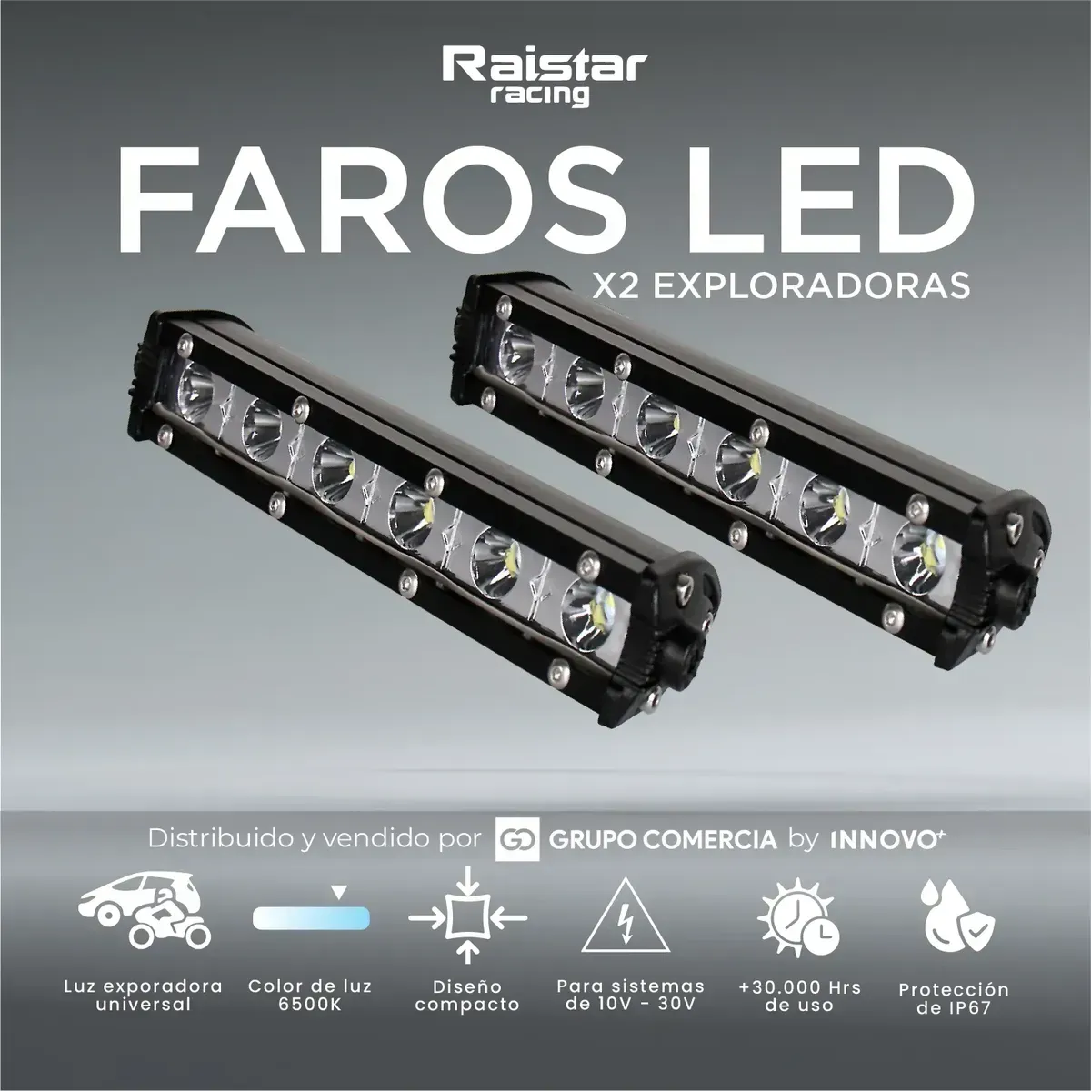 Par De Exploradoras Led Ultra Slim 8000 Lm Moto Y Carro img #2