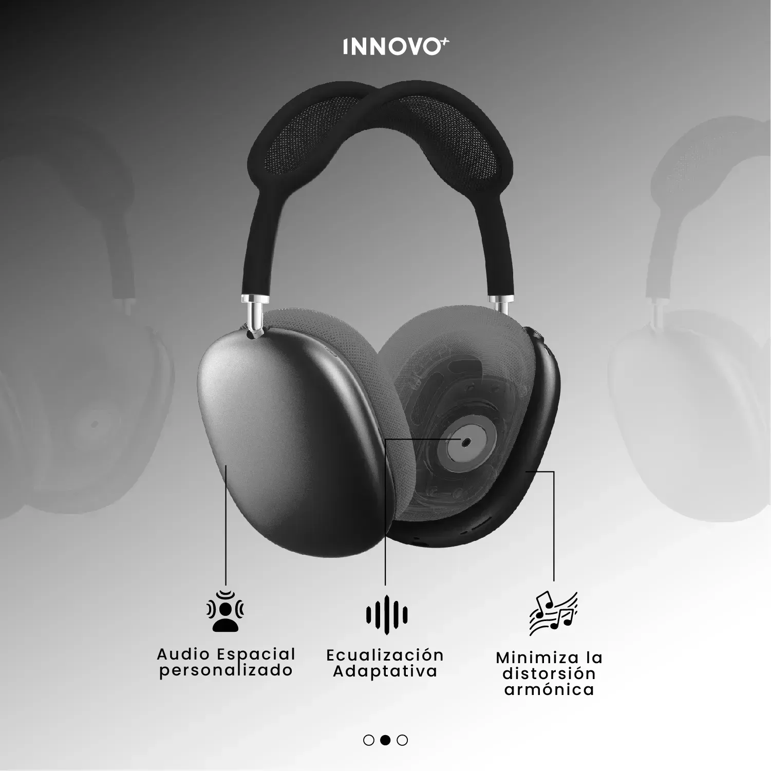 Audífonos Pods Max Magnética Full Sonido Bluetooth Estuche img #5