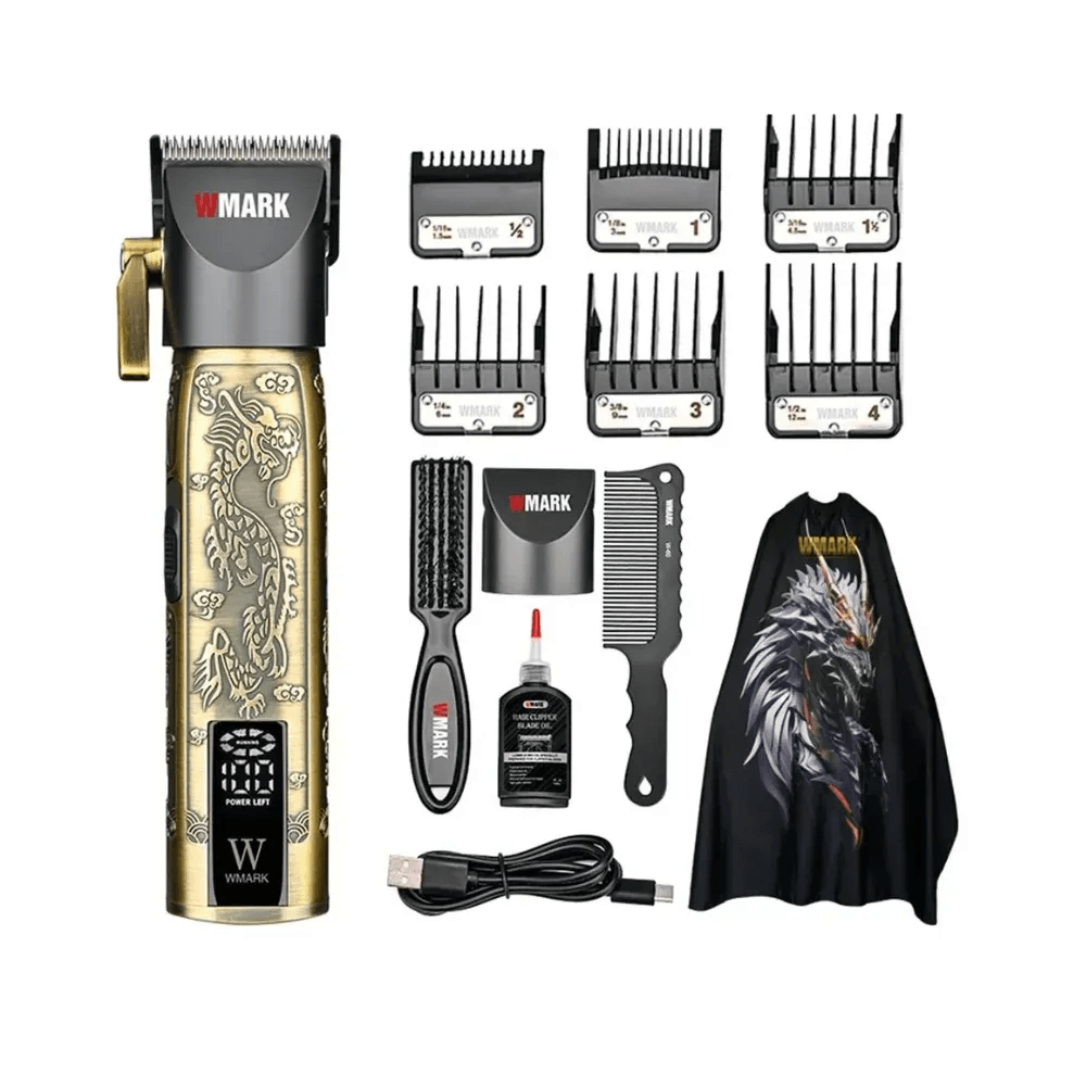 Maquina Peluquera Afeitadora Todo En 1 Con Capa Recargable Digital Con Guías Wmark Pro img #1