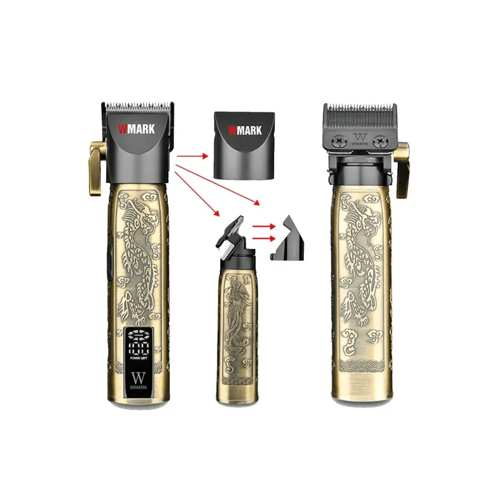 Maquina Peluquera Afeitadora Todo En 1 Con Capa Recargable Digital Con Guías Wmark Pro img #2