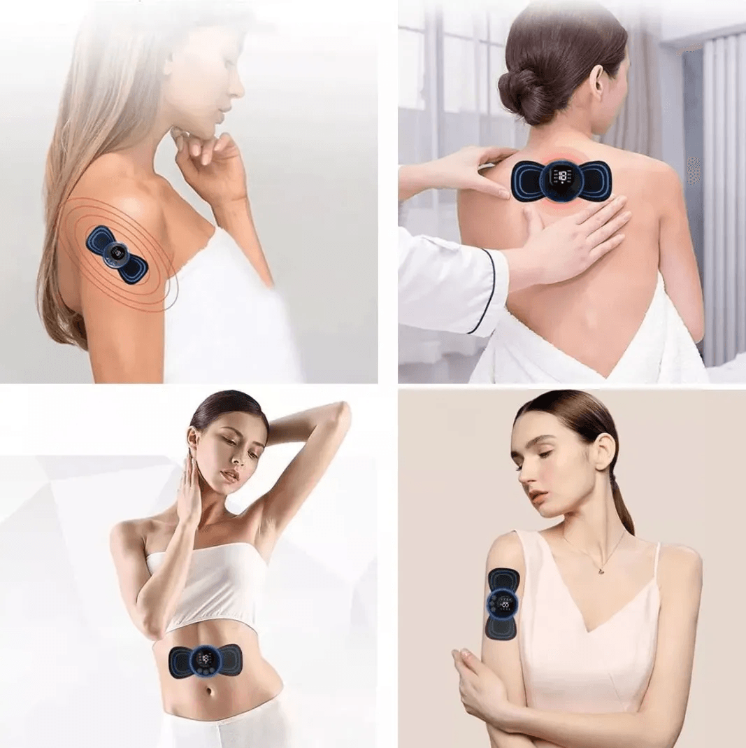 Masajeador De Cuello Espalda Brazos Recargable Color Negro Gimnasia Pasiva Relaja Alivia img #2