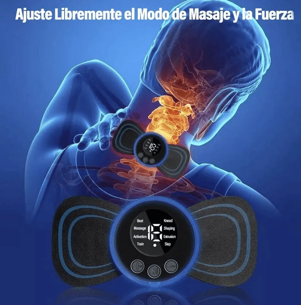 Masajeador De Cuello Espalda Brazos Recargable Color Negro Gimnasia Pasiva Relaja Alivia img #3