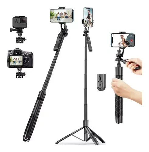 Palo Selfie Trípode Aluminio Extra Largo Profesional 160cm img #1
