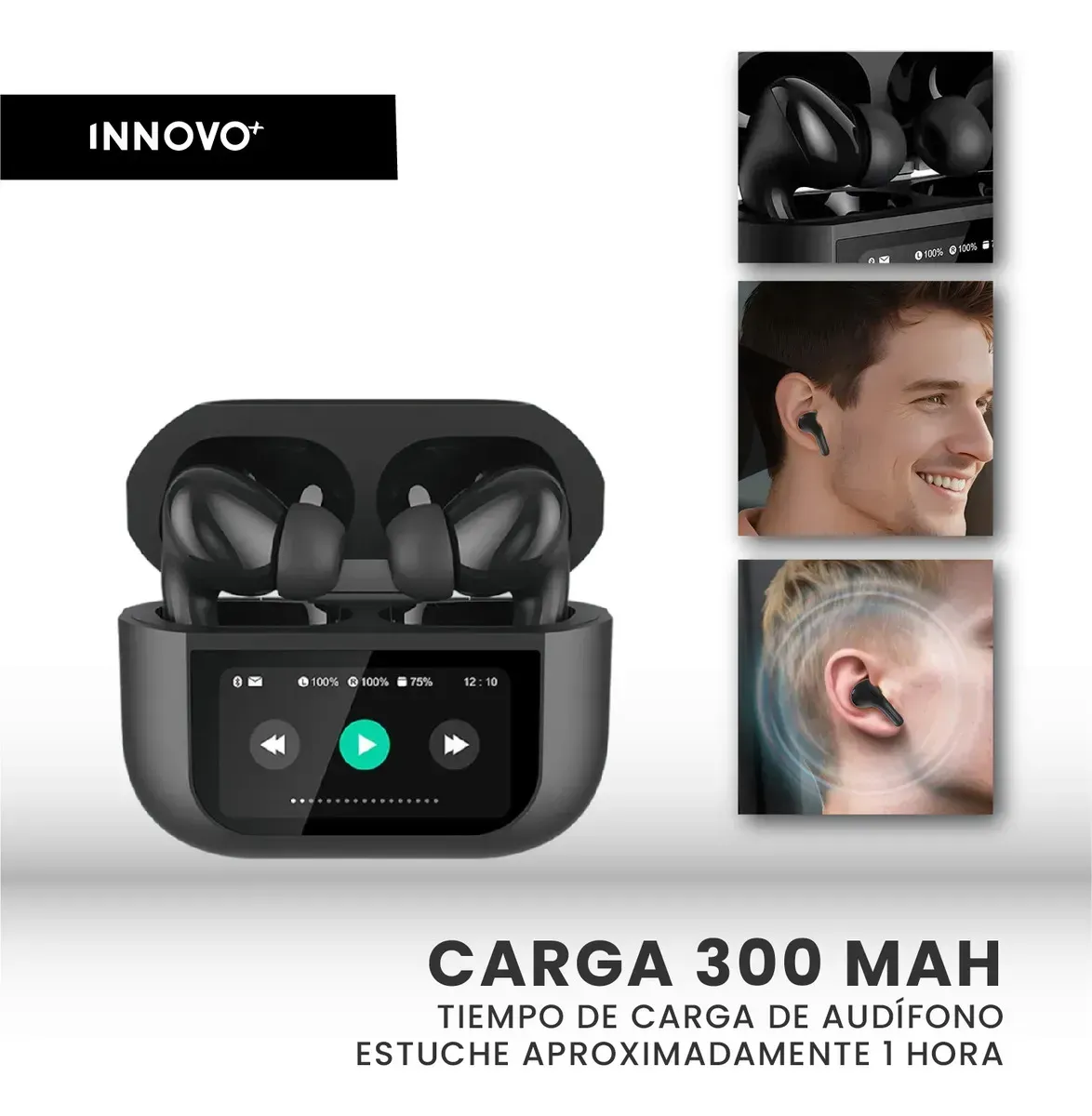 Audífonos G-tide Future Pod Cancelación De Ruido Activa Pantalla Táctil Negro Negro img #6