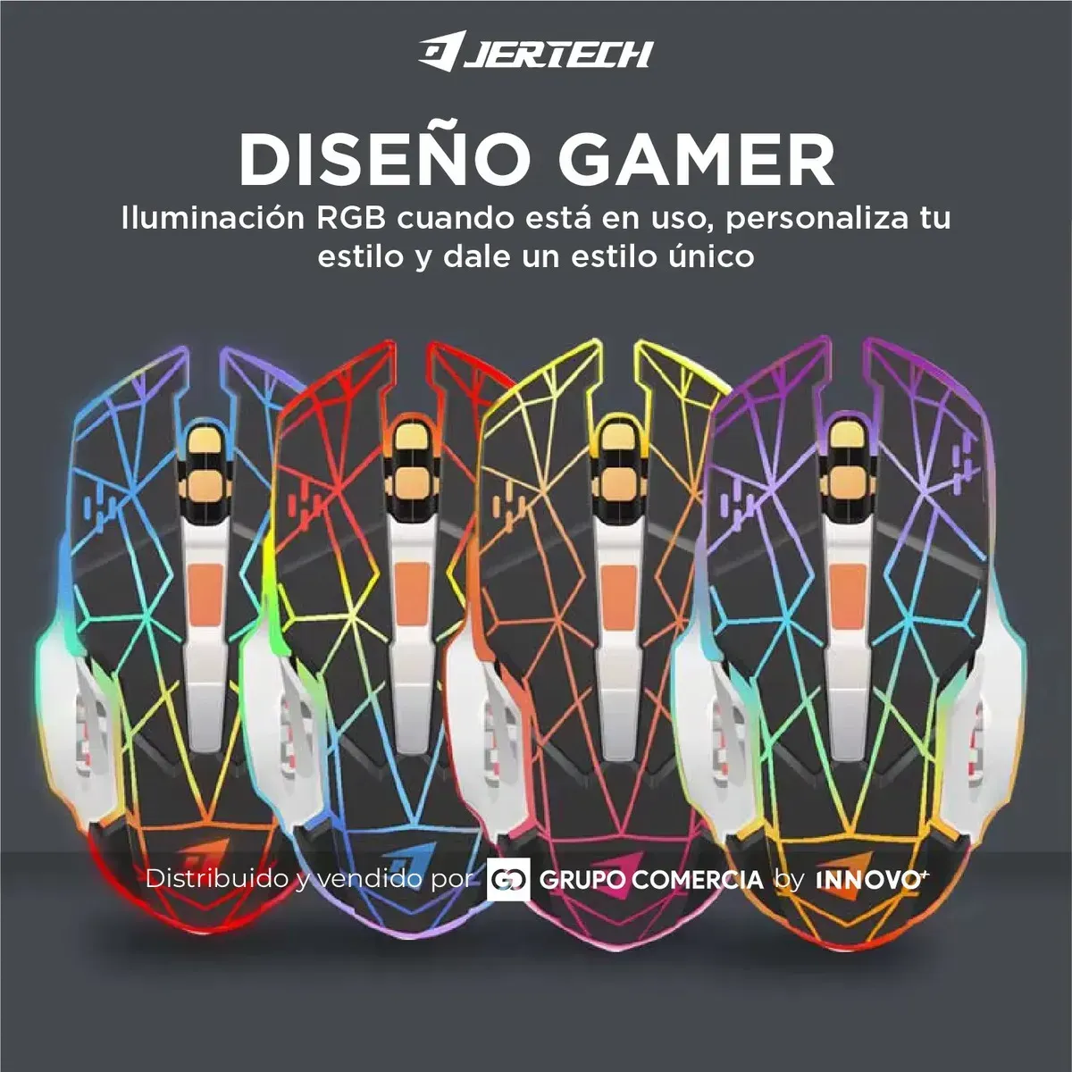 Mouse Gamer Inalámbrico Jertech Dual Bluetooth + 2.4g Silencioso Recargable img #2