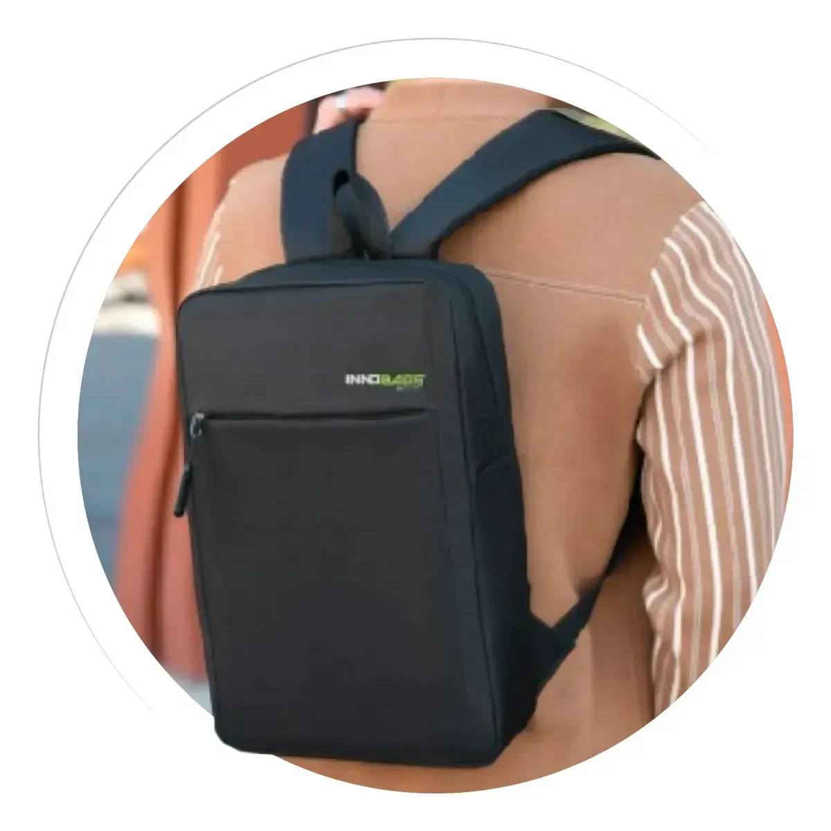 Morral Ejecutivo Slim Waterproof Bolso Porta Laptop Antirrobo Negro img #2