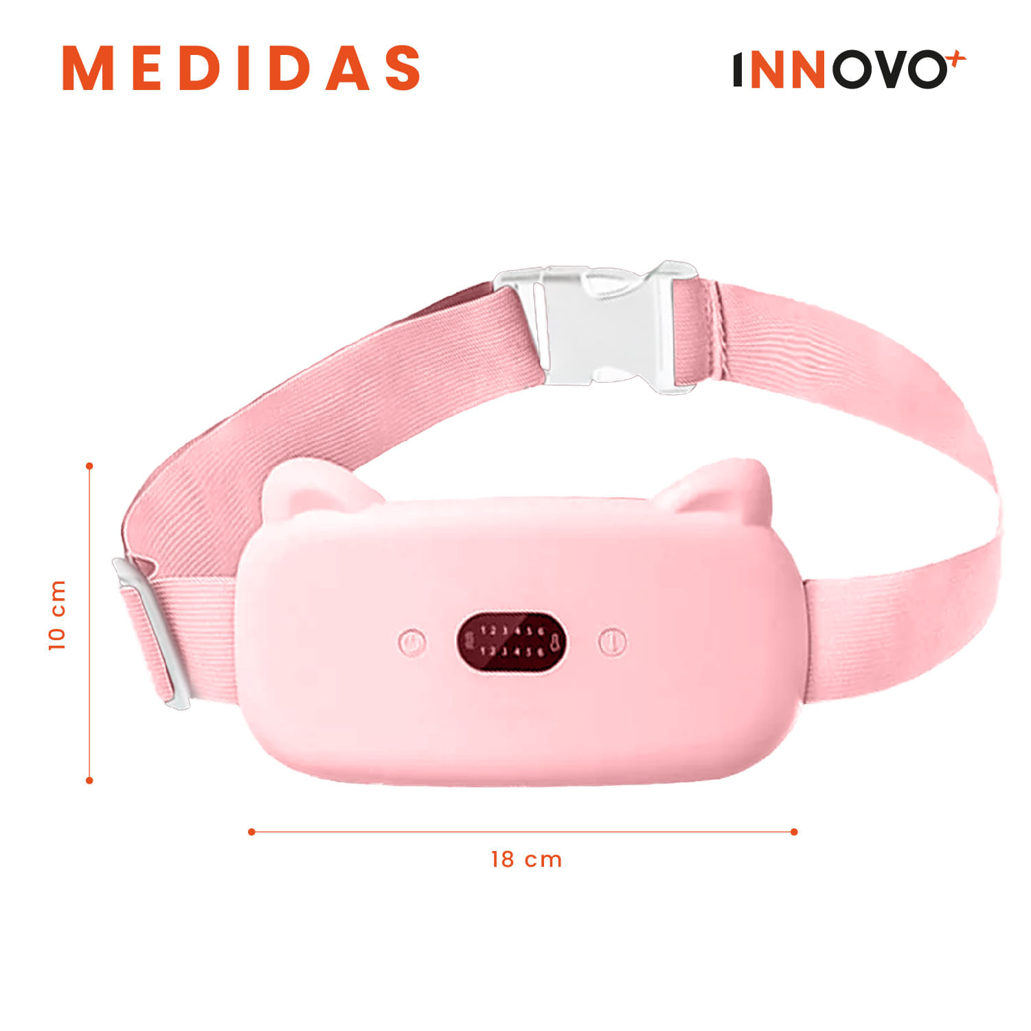 Combo Cinturón Masajeador Térmico Alivia Cólicos Y Medias Térmicas De Peluche Ovejeras img #6