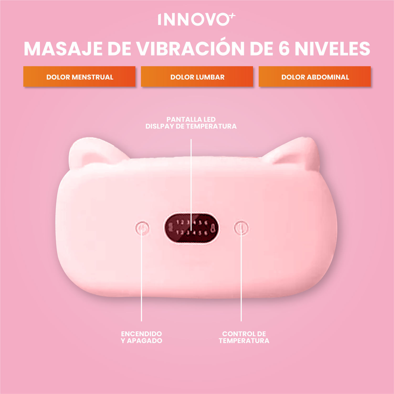 Combo Cinturón Masajeador Térmico Alivia Cólicos Y Medias Térmicas De Peluche Ovejeras img #3