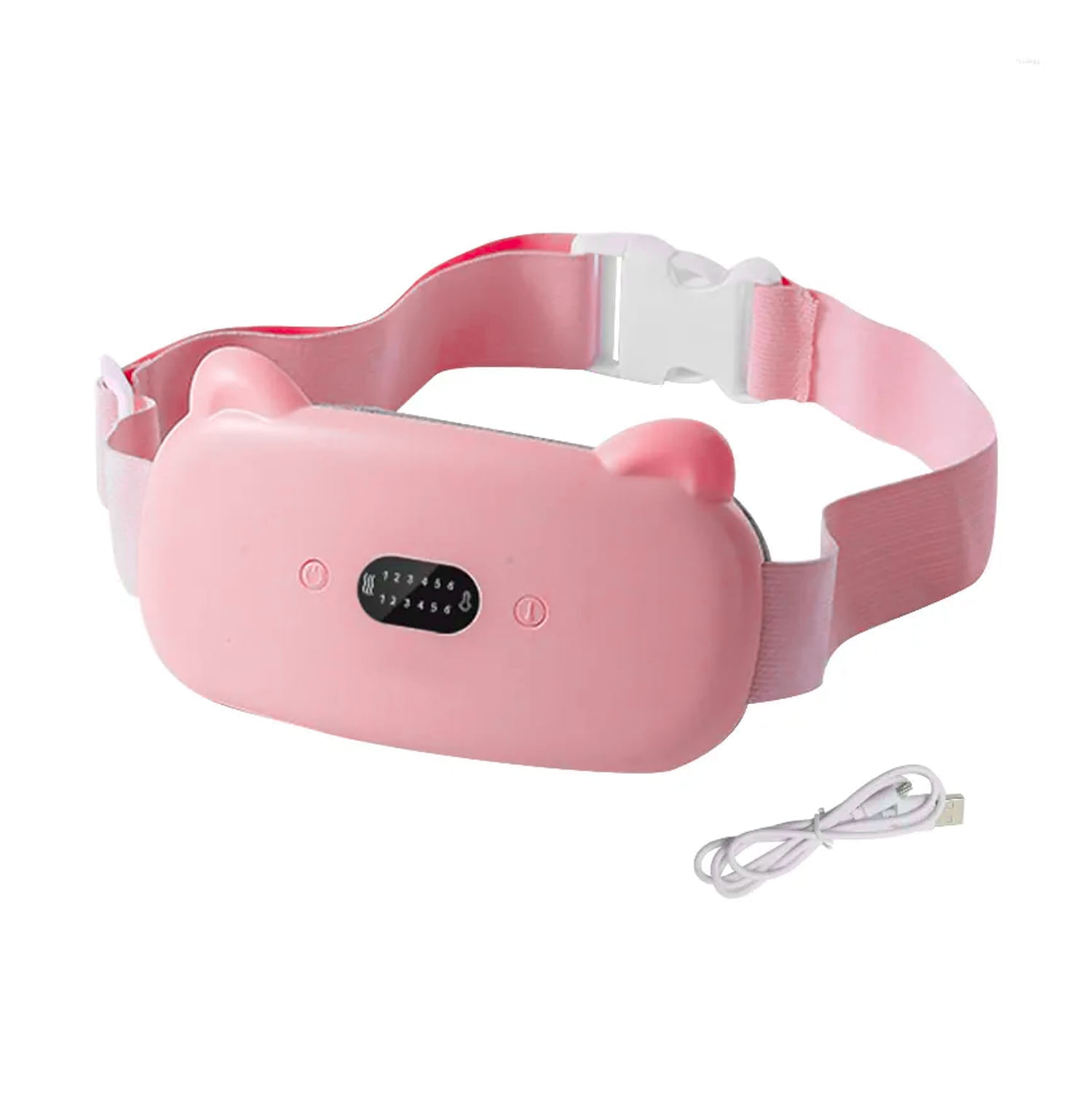 Combo Cinturón Masajeador Térmico Alivia Cólicos Y Medias Térmicas De Peluche Ovejeras img #7