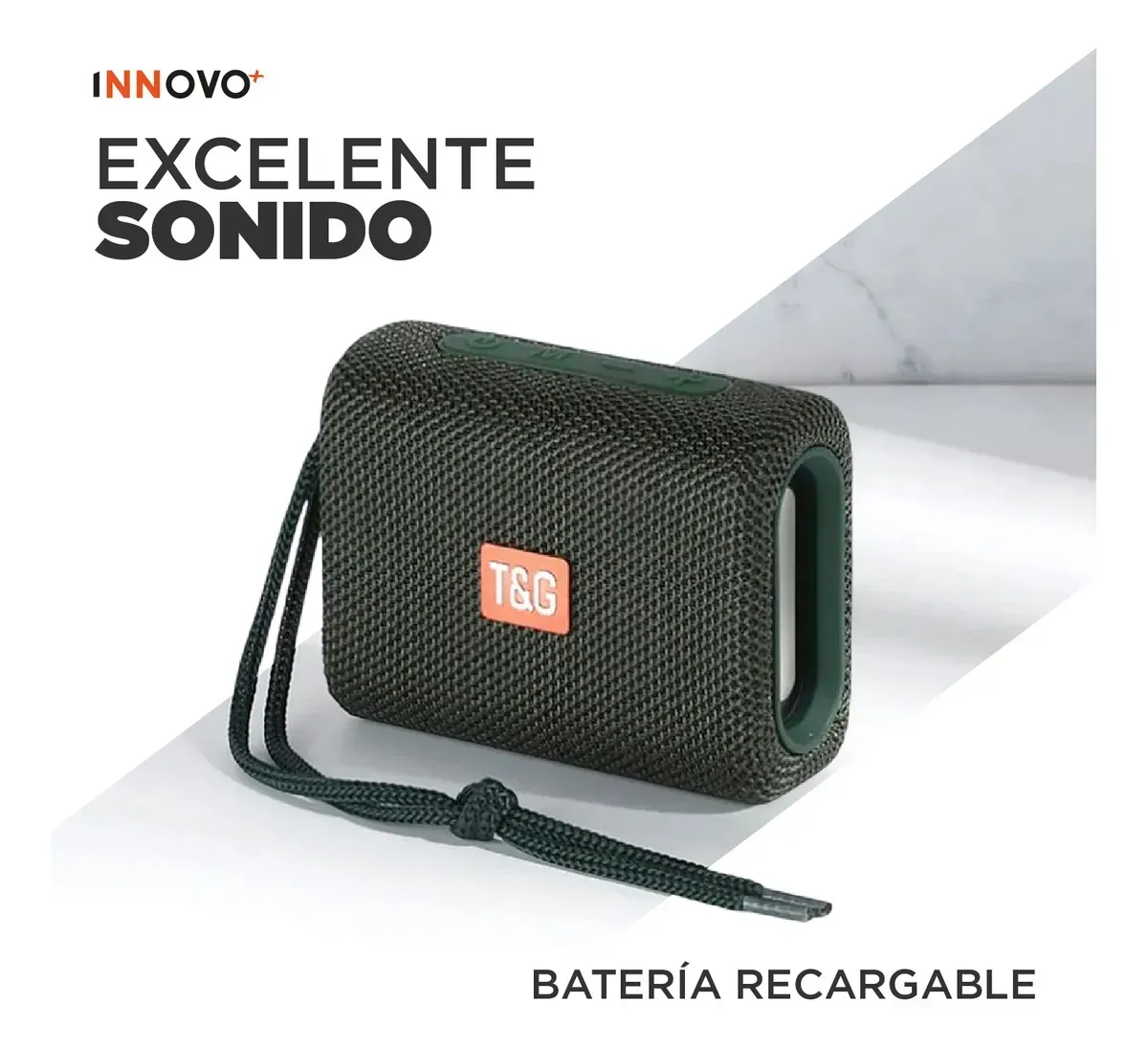 Parlante Bluetooth T&amp;g Tg-313 Inalámbrico Portátil Verde Verde Oscuro 5v Verde Oscuro 5v img #5