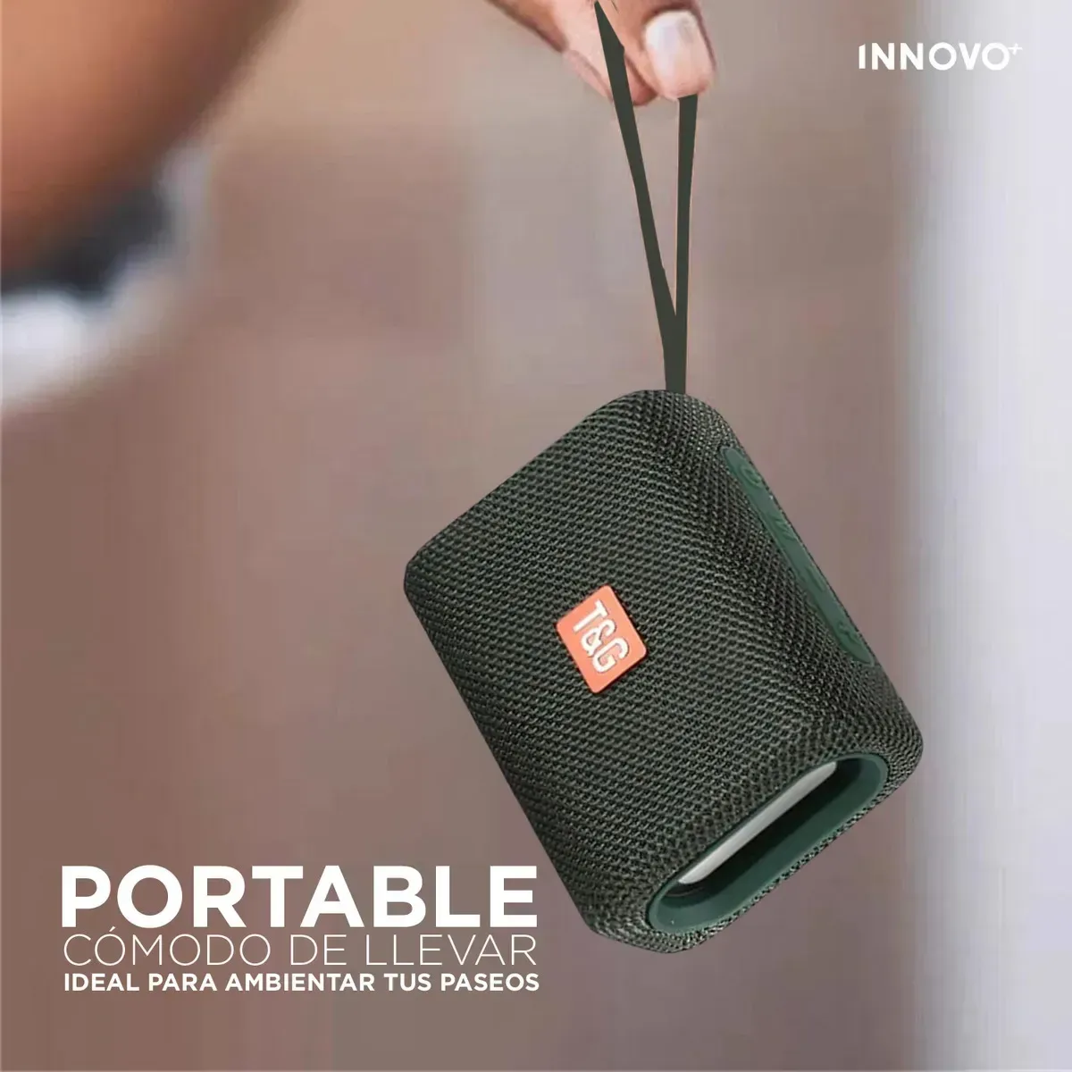 Parlante Bluetooth T&amp;g Tg-313 Inalámbrico Portátil Verde Verde Oscuro 5v Verde Oscuro 5v img #2