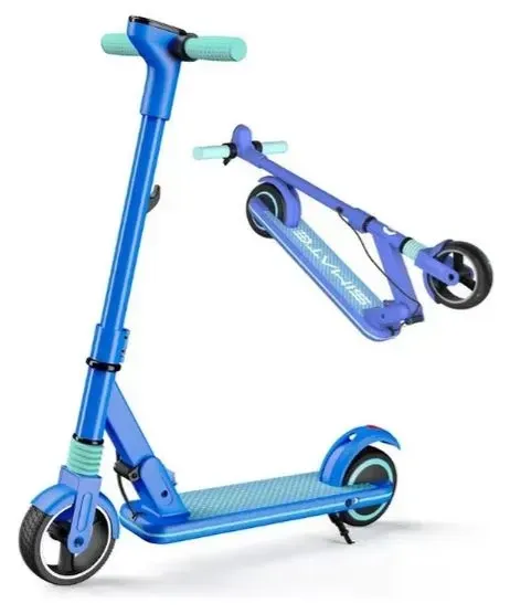 Patineta Eléctrica Plegable Infantil Suspensión Y Frenos Seguros Azul Beston Azul img #1